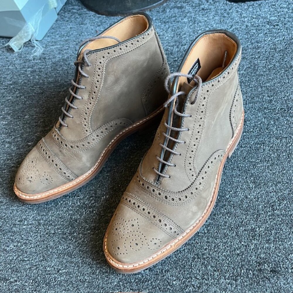 Allen Edmonds Hamilton Waterproof Boot Brown Suede 5E